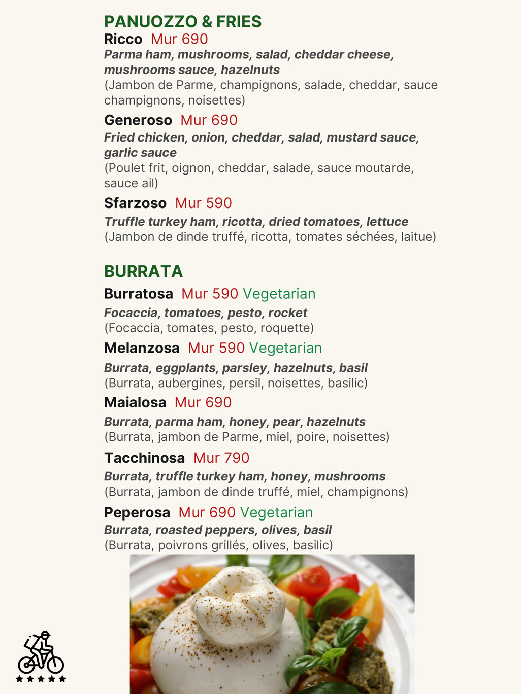 Il Padrino Menu