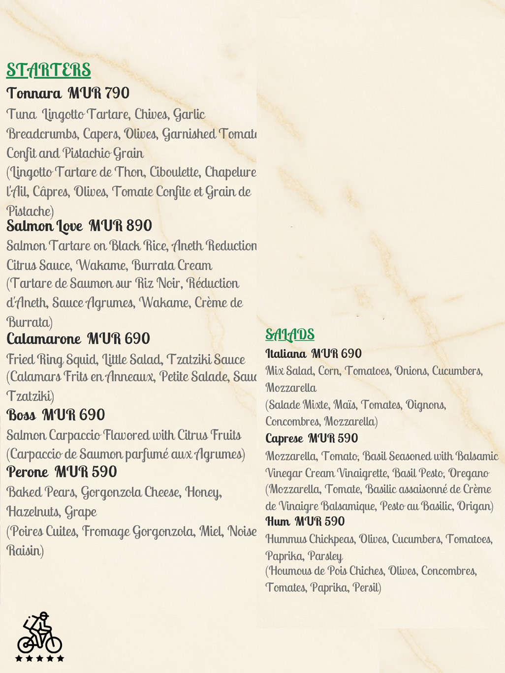 Il Padrino Menu