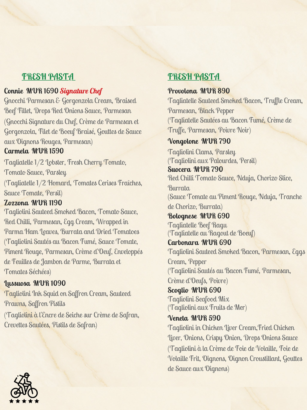 Il Padrino Menu