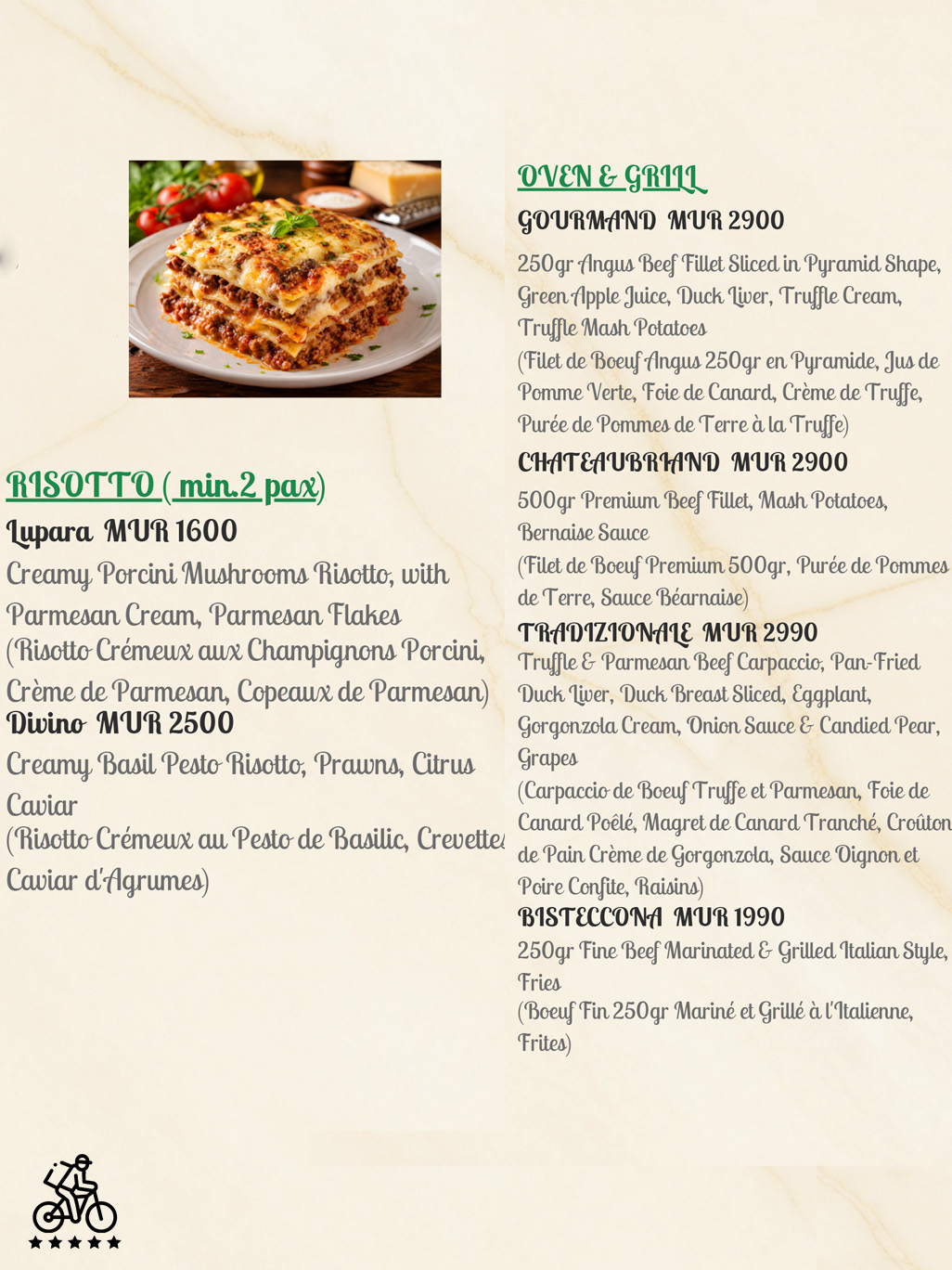 Il Padrino Menu