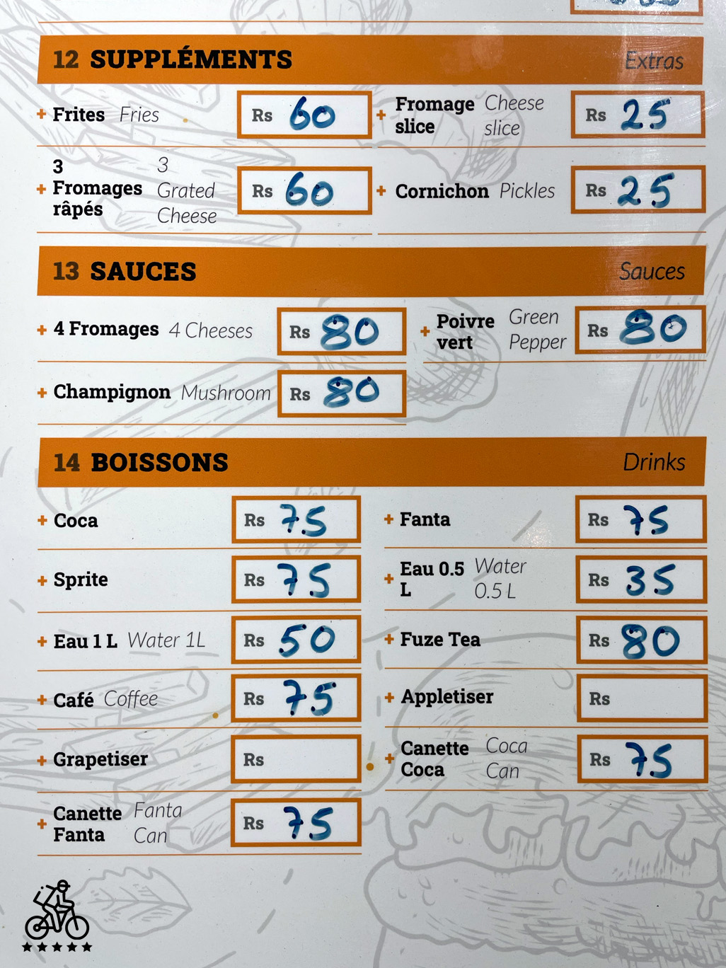 Jeanno Burger Menu