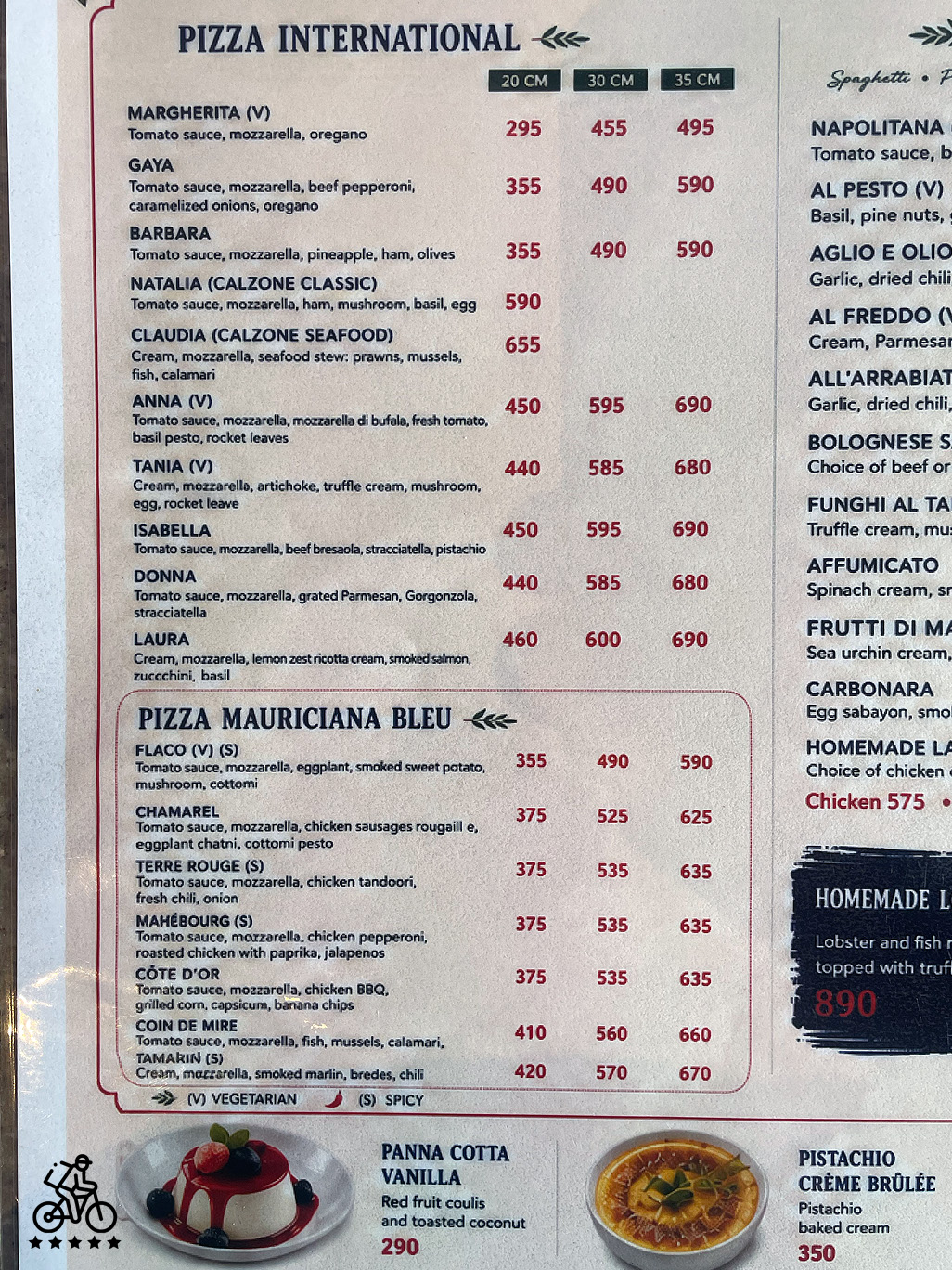 Pomodoro Pizzeria Menu