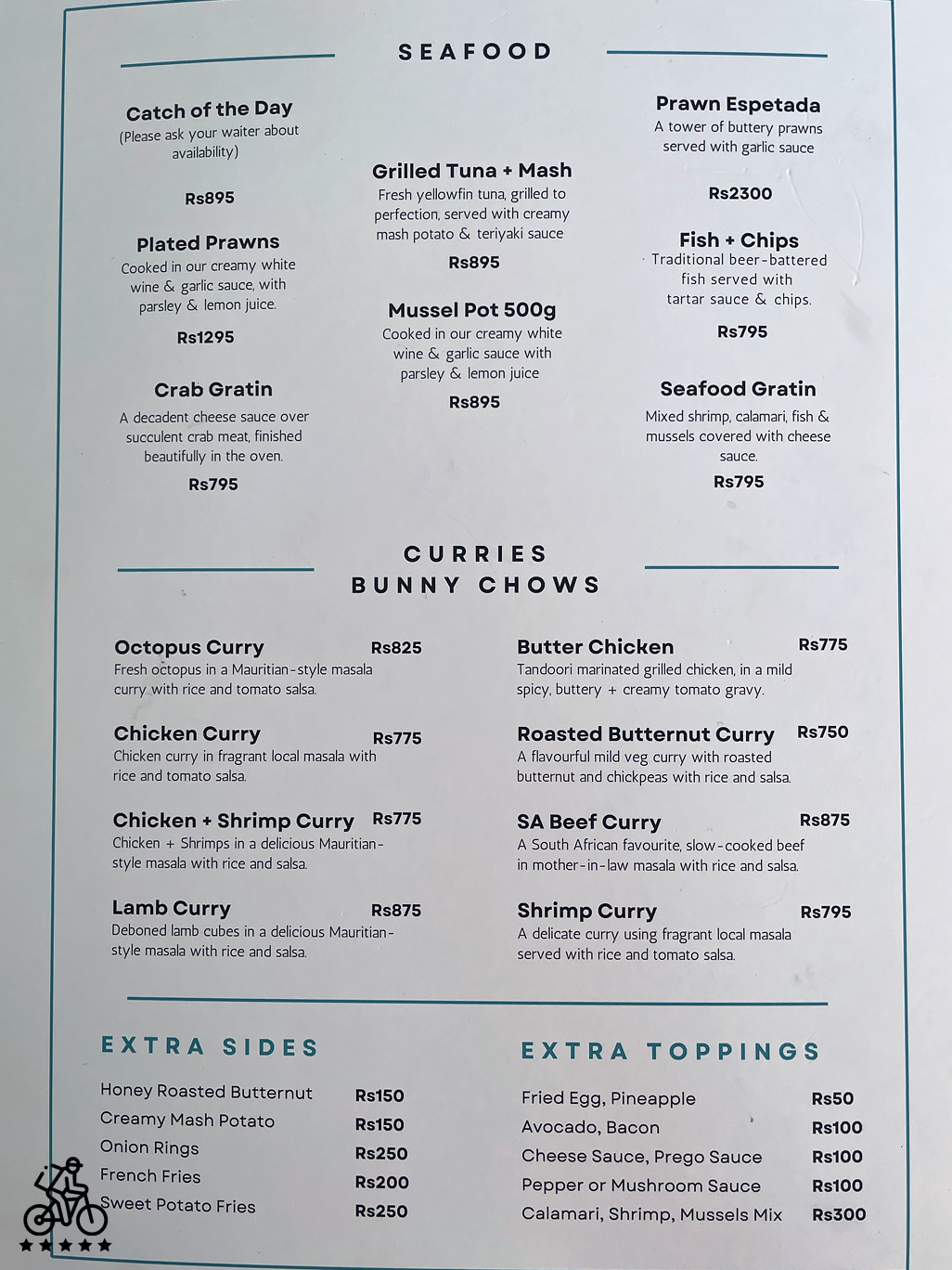 Beach House  Menu