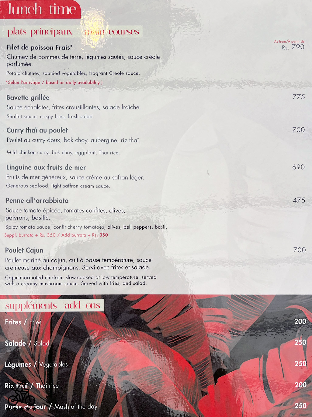 Red Menu