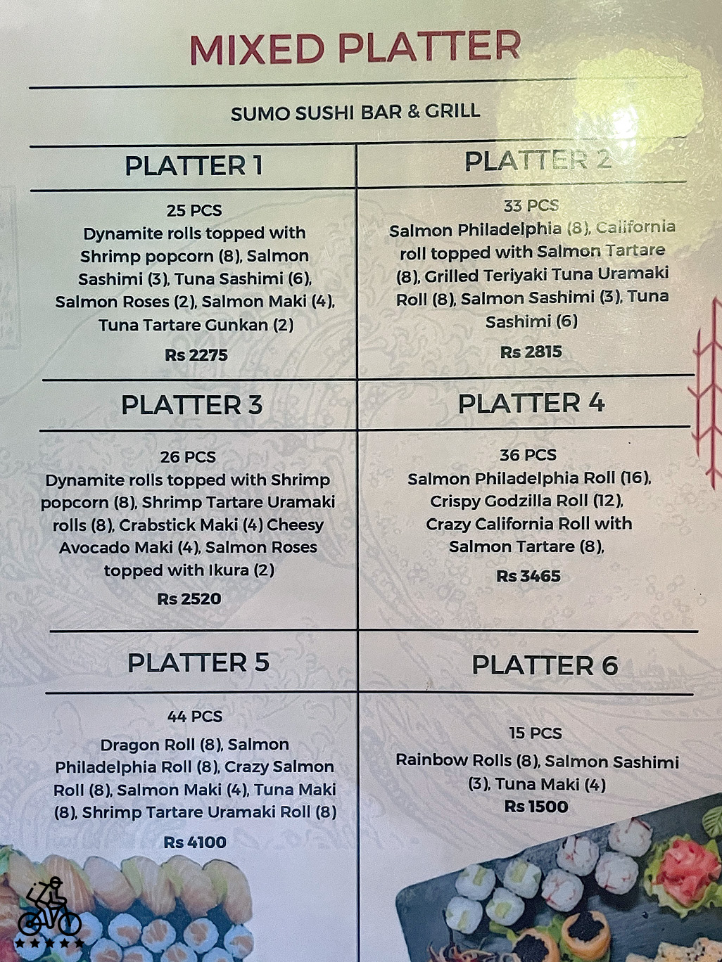 Sumo Sushi Menu
