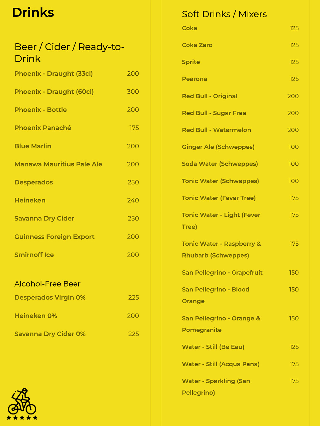 Soulbar Menu
